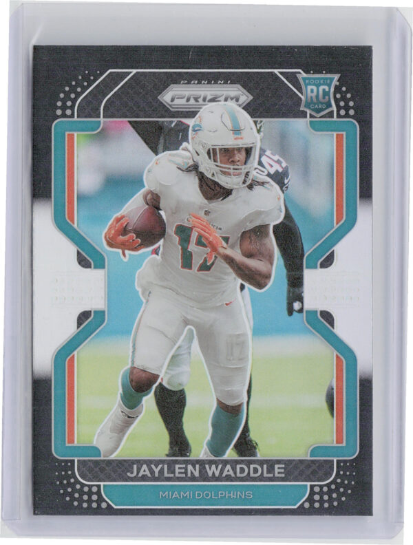 2021 Panini Chronicles Jaylen Waddle #PB-10 Dolphins Prizm Black Silver