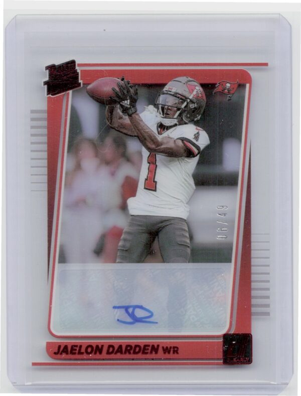 2021 Panini Clearly Donruss Jaelon Darden Rated Rookie Auto /49 #88 Buccaneers