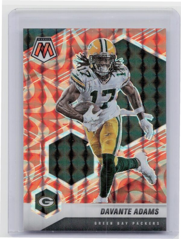 2021 Panini Mosaic Davante Adams Prizm Reactive Orange #82 Packers