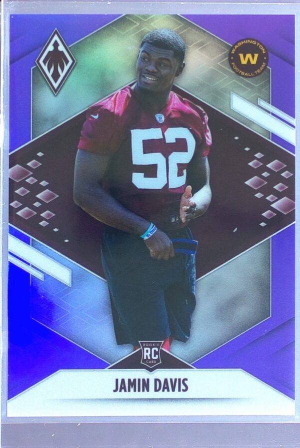 2021 Panini Phoenix Jamin Davis Purple /125 RC #149 Team