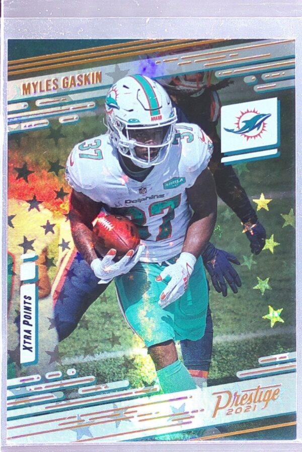 2021 Panini Prestige Myles Gaskin Xtra Points Astral #66 Dolphins