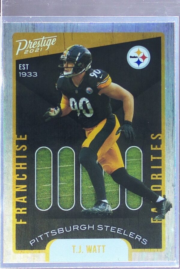2021 Panini Prestige T.J. Watt #FF-14 Steelers Franchise Favorites