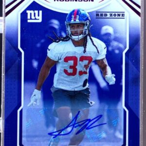 2021 Playoff Aaron Robinson Auto #272 Giants Autographs Red Zone