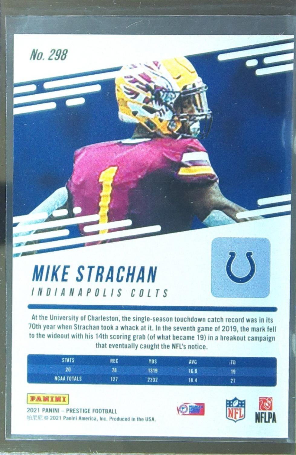 2021 Prestige Mike Strachan Xtra Points Astral RC #298 Colts - Image 3