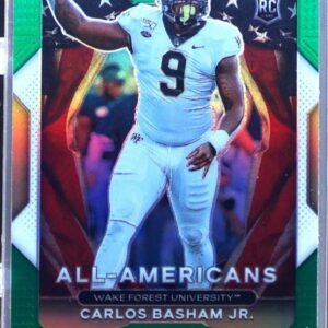 2021 Prizm Draft Picks Carlos Basham Jr.  Green RC #197 Deacons