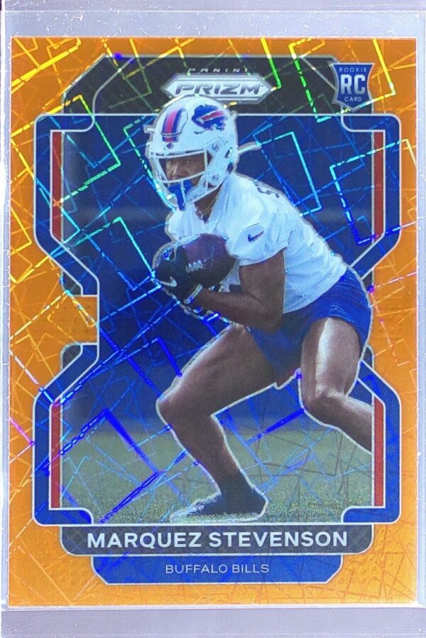 2021 Prizm Marquez Stevenson Orange Lazer RC #407 Bills