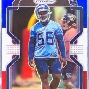 2021 Prizm Monty Rice Red White and Blue RC #420 Titans