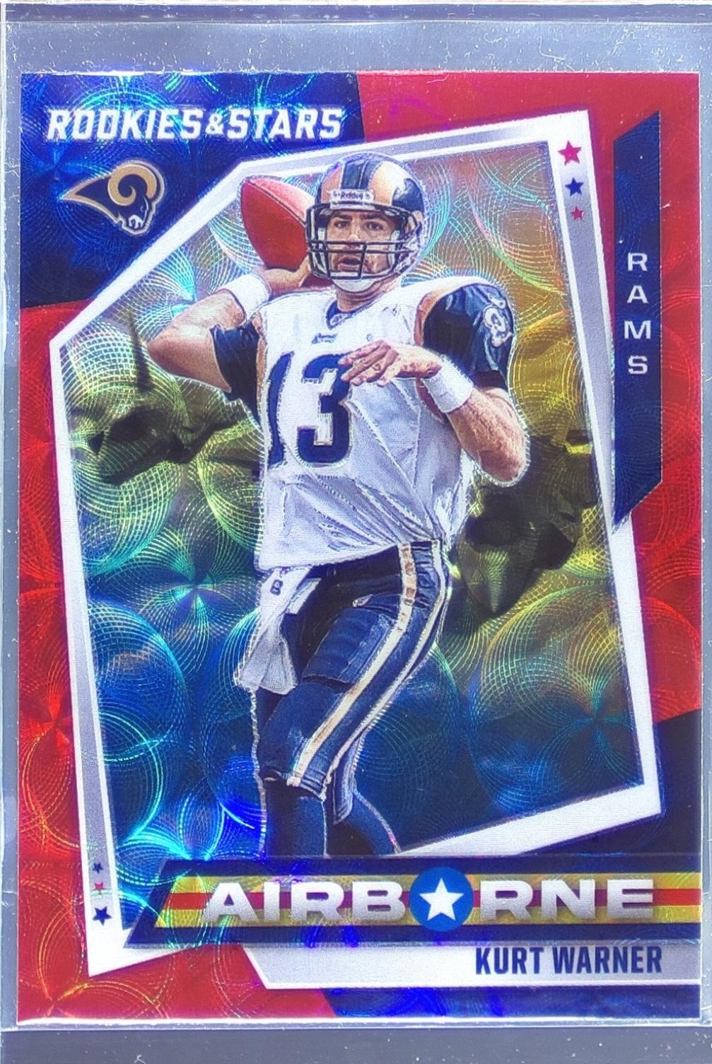 2021 Rookies & Stars Kurt Warner #AB-28 Rams Airborne Red Circles