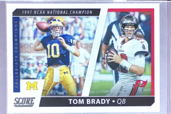2021 Score Tom Brady #CC9 Buccaneers Collegiate Champions