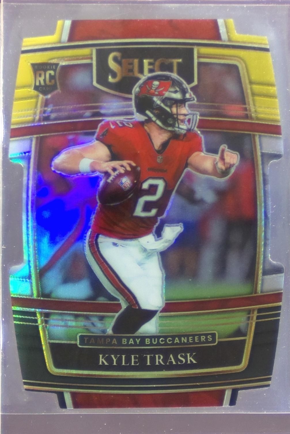 2021 Select Kyle Trask Black and Gold Prizm Die Cut RC #63 Buccaneers