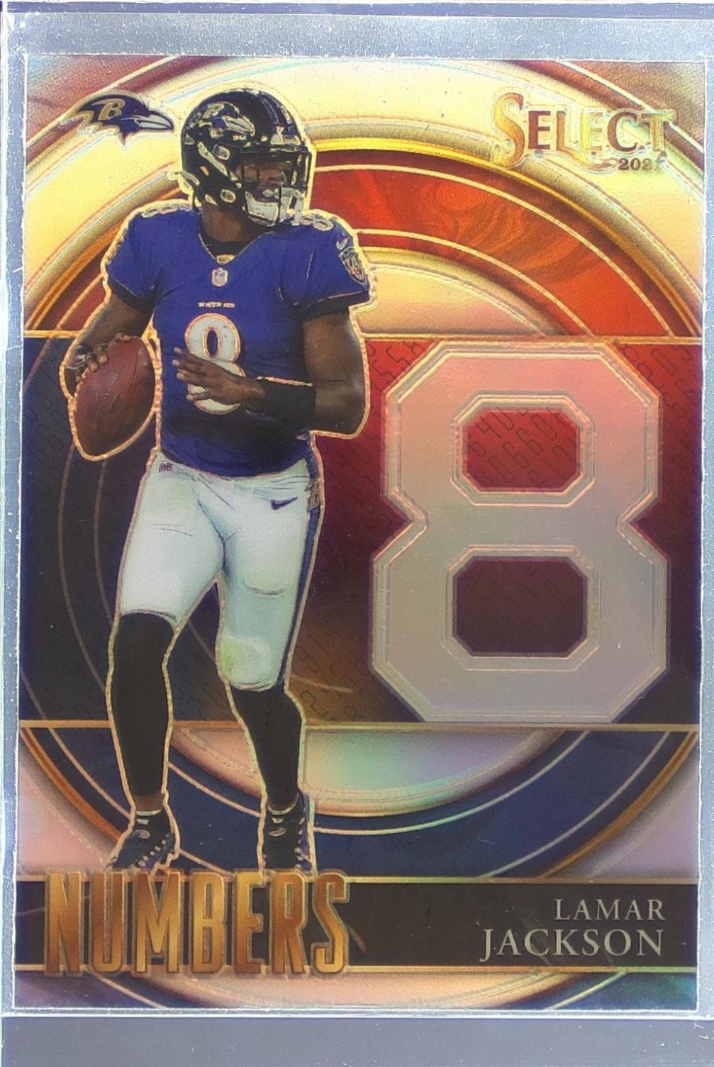 2021 Select Lamar Jackson #SN-5 Ravens Select Numbers Prizm