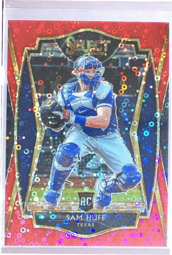 2021 Select Sam Huff Red Disco Prizm RC #197 Rangers