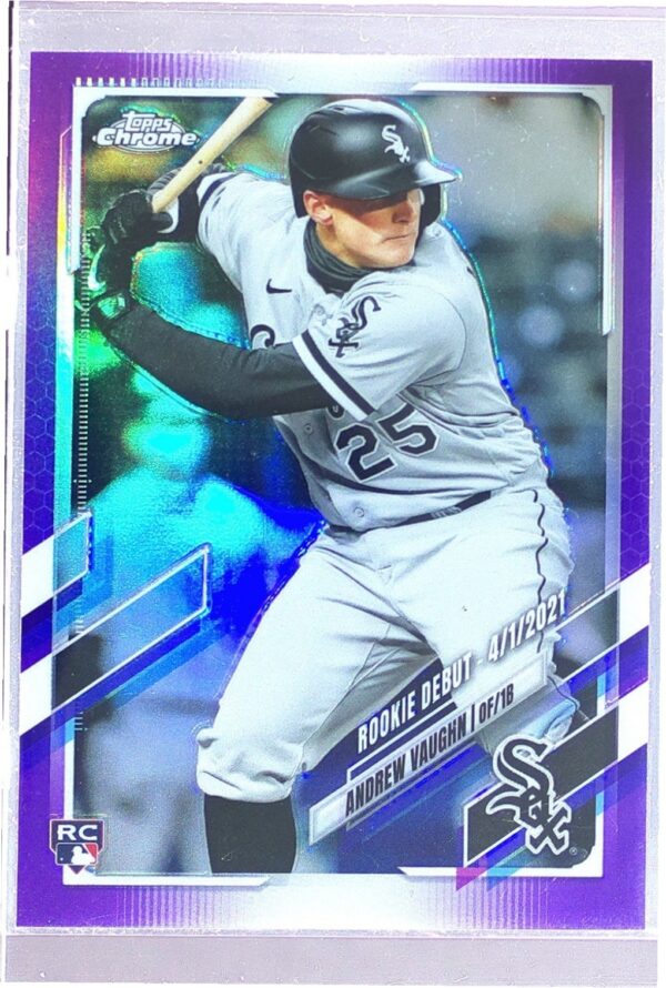 2021 Topps Chrome Update Andrew Vaughn Purple Refractor RC #USC19 Sox