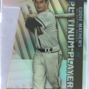 2021 Topps Chrome Update Eddie Mathews #CPDC-54 Braves Platinum Players Die Cuts