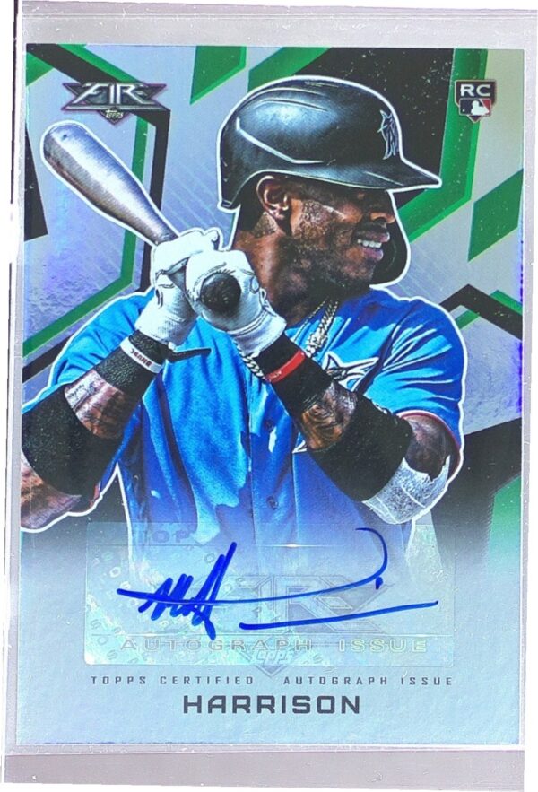 2021 Topps Fire Monte Harrison Auto RC #AV-MH Marlins Autographs