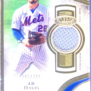 2021 Topps Tier One J.D. Davis /399 JSY #T1R-JDA Mets Tier One Relics