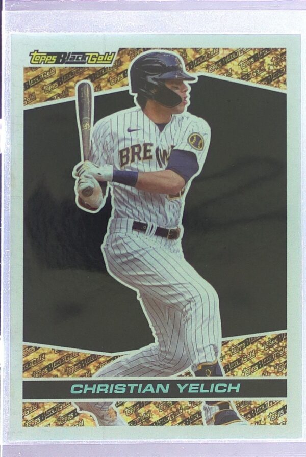 2021 Topps Update Christian Yelich #BG-9 Brewers Topps Black Gold