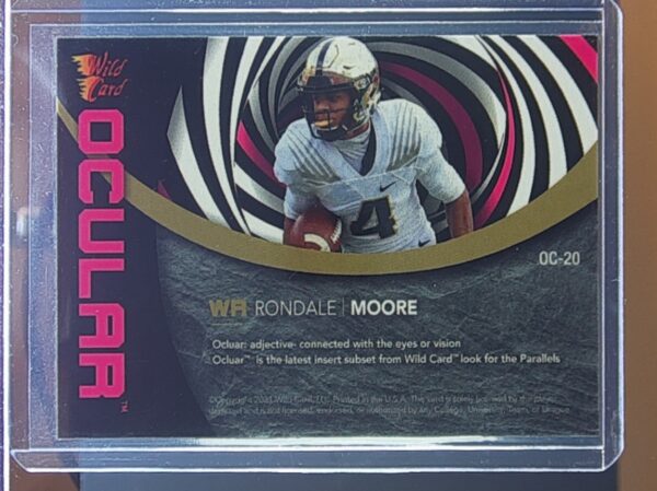 2021 Wild Card Alumination Rondale Moore SN175 #OC-20 Boilermakers Ocular Single - Image 3
