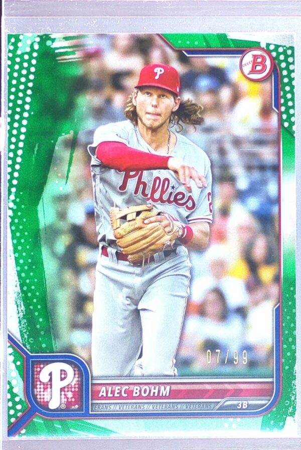 2022 Bowman Alec Bohm Green Pattern /99 #31 Phillies