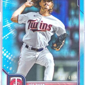 2022 Bowman Joe Ryan Sky Blue /499 RC #56 Twins