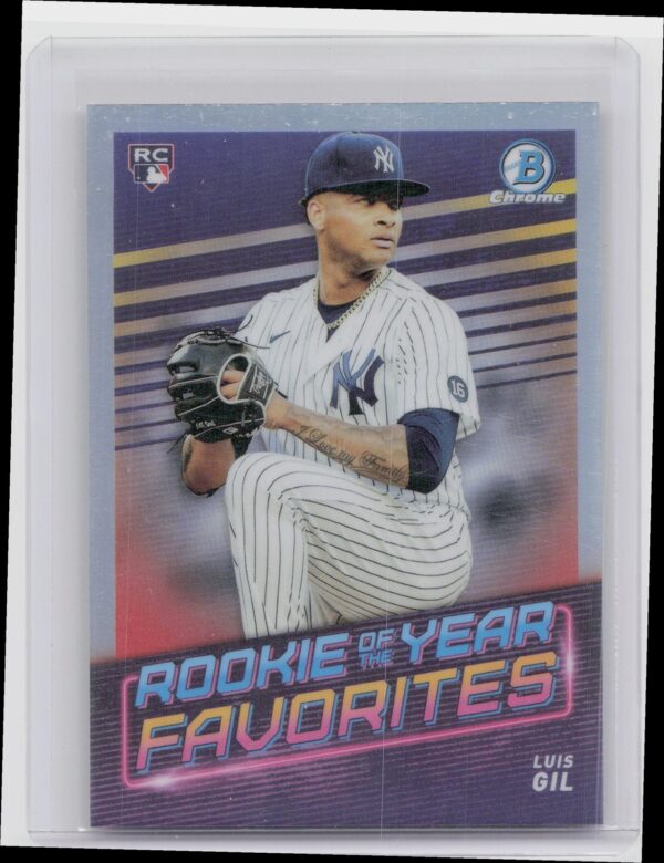 2022 Bowman Luis Gil #ROYF-15 Yankees Rookie of the Year Favorites