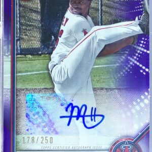 2022 Bowman Mo Hanley Auto /250 #PPA-MH Angels Prospect Autographs Purple