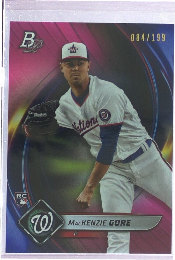 2022 Bowman Platinum Mackenzie Gore Pink /199 RC #59 Nationals