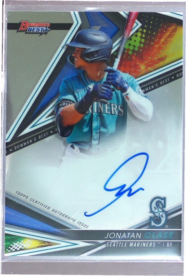 2022 Bowman's Best Jonatan Clase Auto #B22-JC Mariners Best of 2022 Autographs