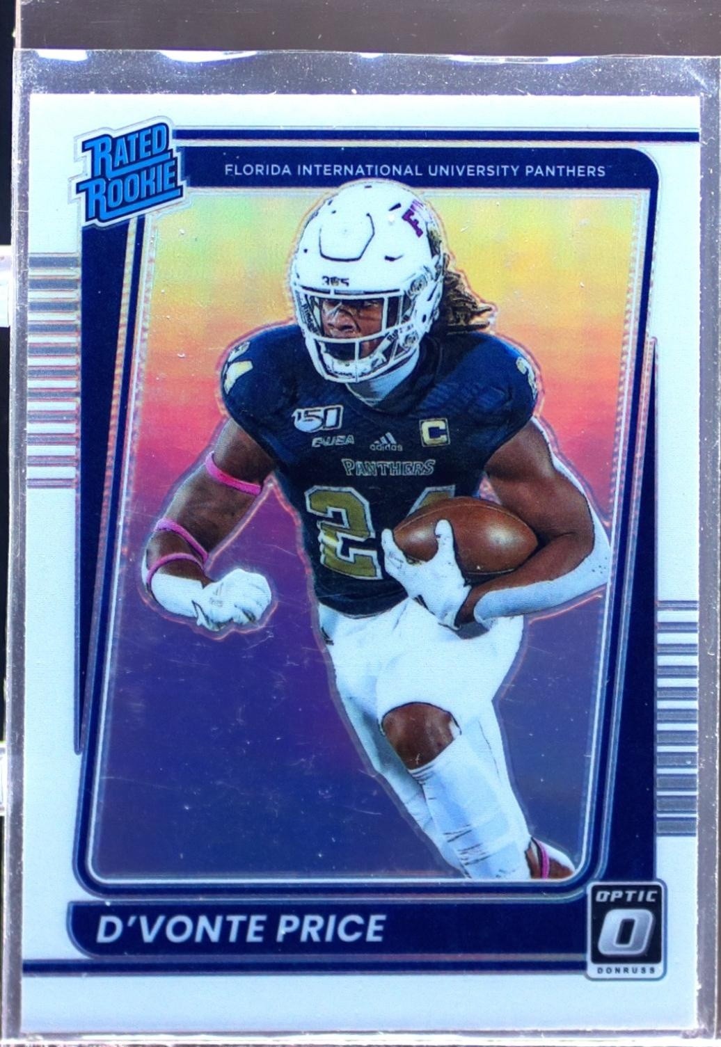 2022 Chronicles Draft D'Vonte Price #29 Panthers Donruss Optic Rated Rookie Holo