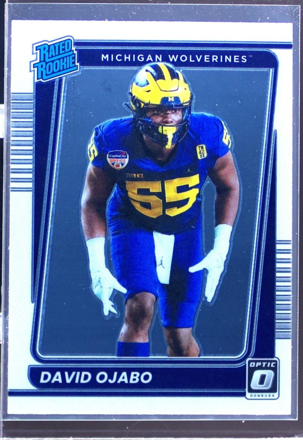 2022 Chronicles Draft David Ojabo #6 Wolverines Donruss Optic Rated Rookie