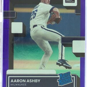 2022 Donruss Aaron Ashby Holo Purple RC #36 Brewers