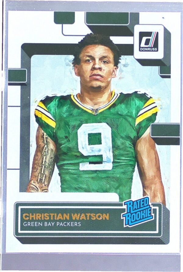 2022 Donruss Christian Watson Canvas RC #319 Packers
