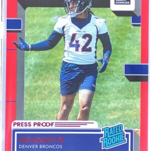2022 Donruss Nik Bonitto Red Press Proof RC #380 Broncos