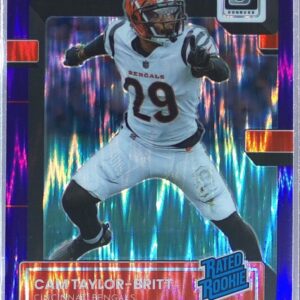 2022 Donruss Optic Cam Taylor-Britt Purple Shock RC #271 Bengals
