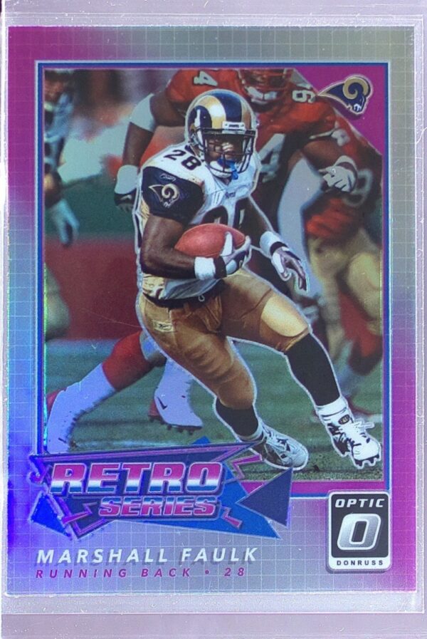 2022 Donruss Optic Marshall Faulk #RS-8 Rams Retro Series