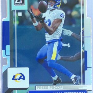2022 Donruss Van Jefferson Silver Die Cut Press Proof /75 #13 Rams