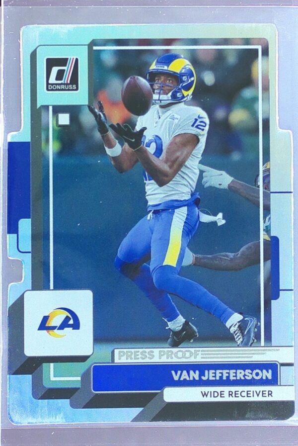 2022 Donruss Van Jefferson Silver Die Cut Press Proof /75 #13 Rams