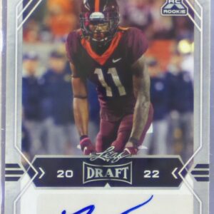2022 Leaf Draft Tre Turner Auto RC #BA-TT1 Hokies Autographs