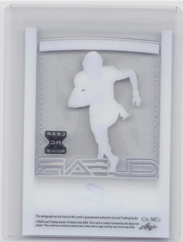 2022 Leaf Trinity Malik Cunningham AU SN12 #CA-MC1 Cardinals Clear Autographs Si - Image 3