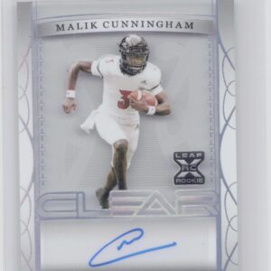 2022 Leaf Trinity Malik Cunningham AU SN12 #CA-MC1 Cardinals Clear Autographs Si