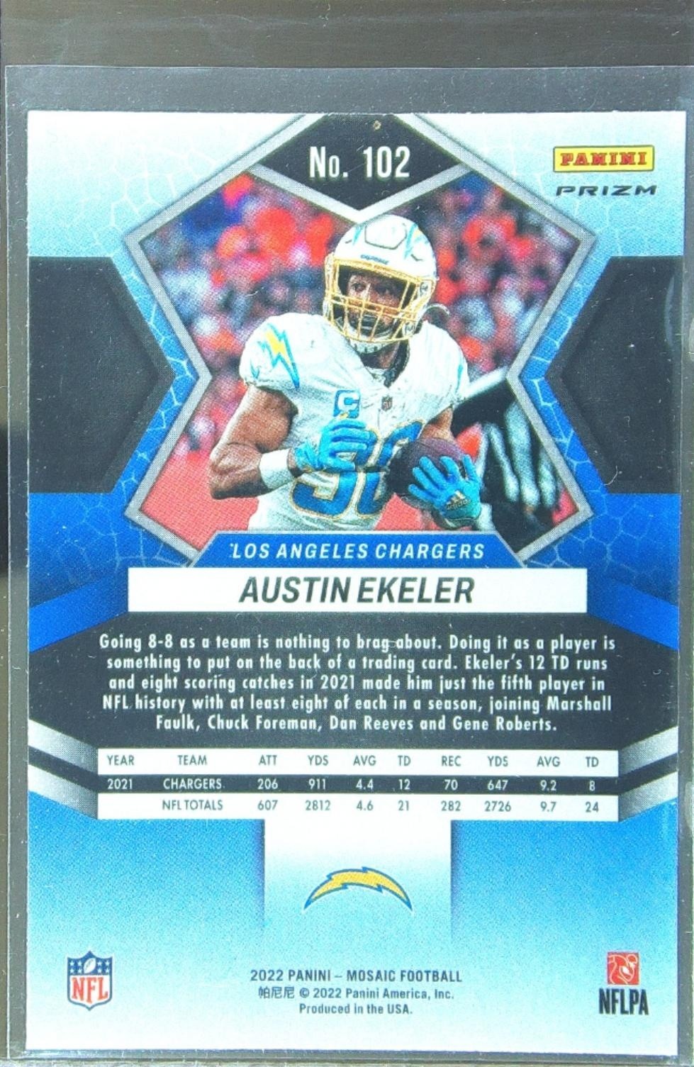 2022 Mosaic Austin Ekeler Mosaic Camo Pink #102 Chargers - Image 3