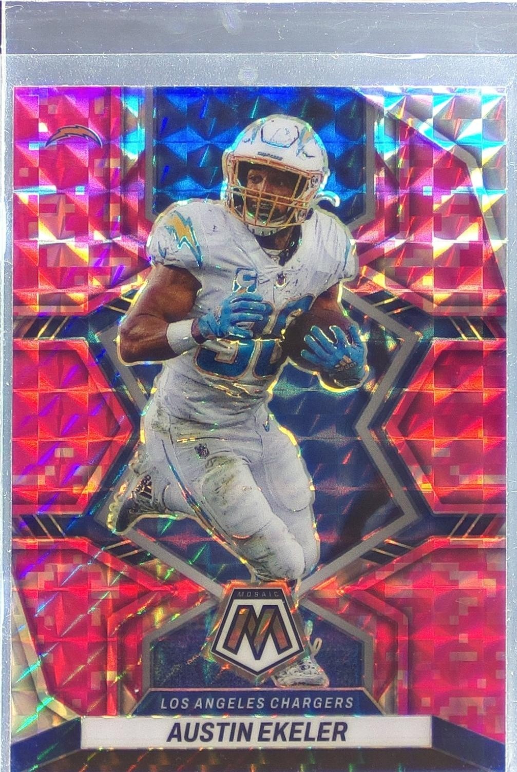 2022 Mosaic Austin Ekeler Mosaic Camo Pink #102 Chargers