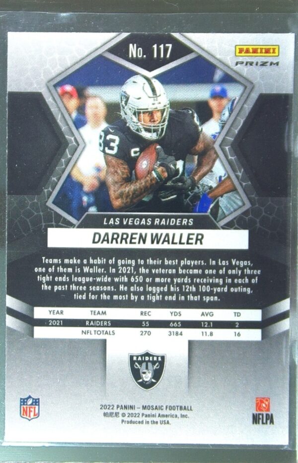 2022 Mosaic Darren Waller Mosaic Camo Pink #117 Raiders - Image 3