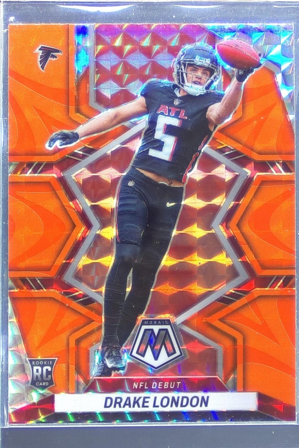 2022 Mosaic Drake London Mosaic Reactive Orange RC #275 Falcons