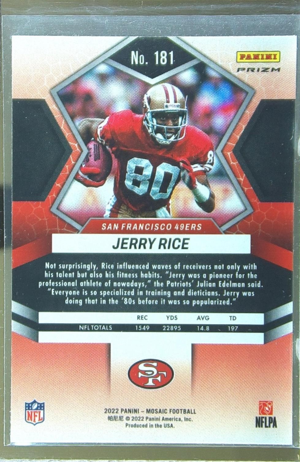2022 Mosaic Jerry Rice Mosaic Camo Pink #181 49ers - Image 3