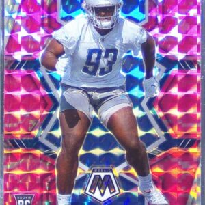 2022 Mosaic Josh Paschal Mosaic Camo Pink RC #388 Lions