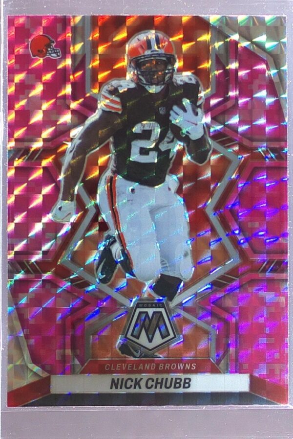 2022 Mosaic Nick Chubb Mosaic Camo Pink #47 Browns