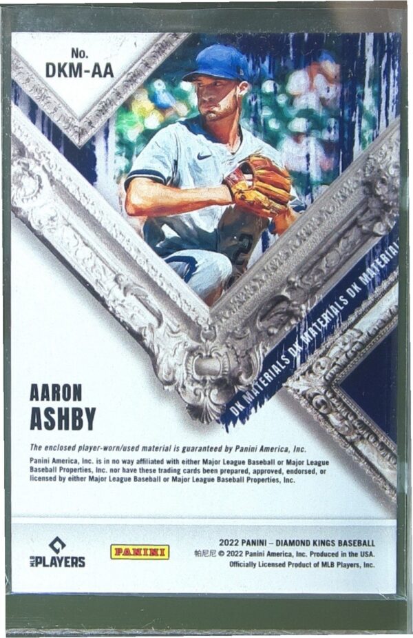 2022 Panini Diamond Kings Aaron Ashby JSY #DKM-AA Brewers DK Materials - Image 3