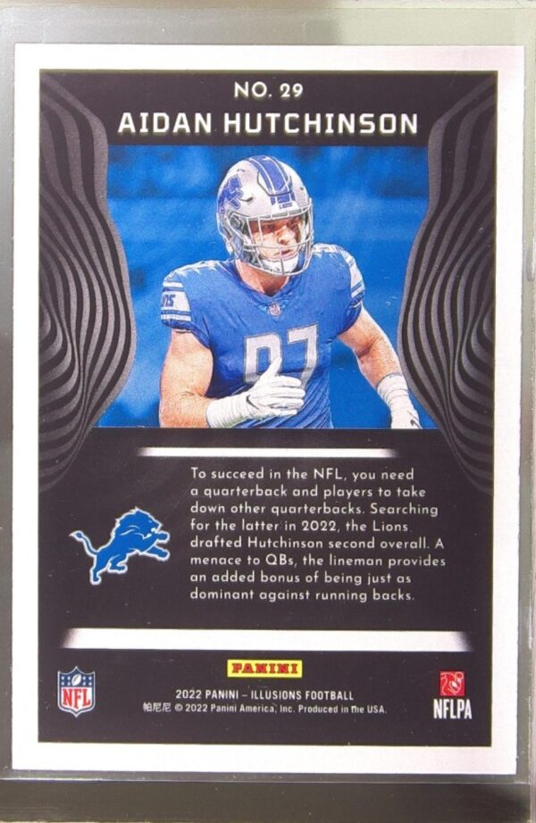 2022 Panini Illusions Aidan Hutchinson RC #29 Lions - Image 3