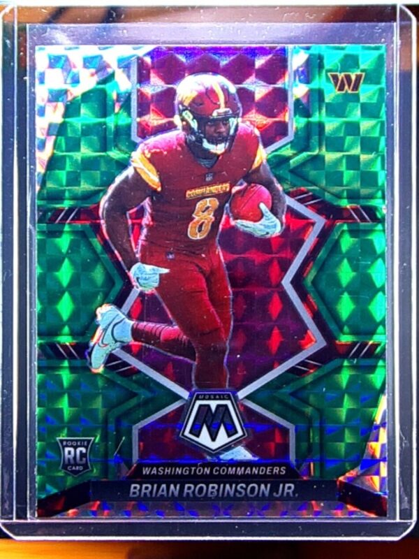 2022 Panini Mosaic Brian Robinson Jr. Mosaic Green #322 Commanders